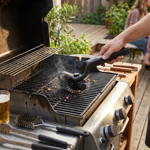 Electric BBQ Brush lifestyle