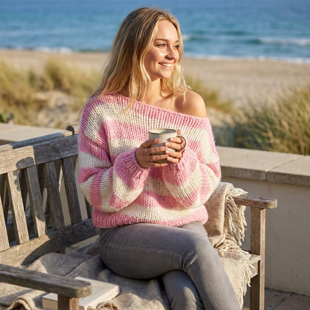 Striped Pullover Sweater lifestyle