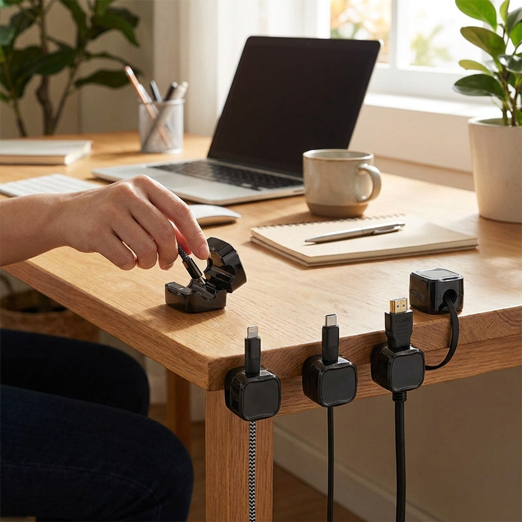 Magnetic Cable Clip lifestyle